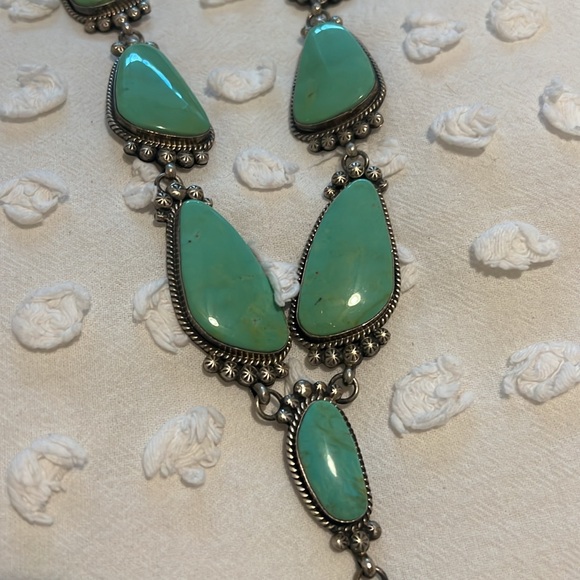 Authentic Turquoise Lariat Necklace - Picture 2 of 2